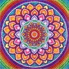 (2351) Pintura com Diamantes - Mandala da Alegria - 30x30 cm - Pedras Especiais