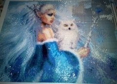 (1151) Pintura com Diamante - Rainha e Coruja - 20x15 cm - Total - comprar online
