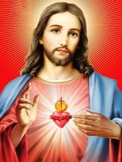 (2917) Pintura com Diamantes - Diy 5D Strass - Jesus 5 - 30x40 cm