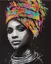 (2449) PINTURA EM TELA NUMERADA - AFRICANA 3