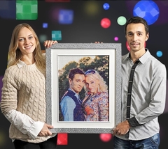 (2778) Pintura com Diamantes Personalizada com suas fotos - Vários Tamanhos - Mundo dos QCS