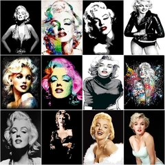 (2714) Pintura em tela Numerada - Marilyn Monroe - Vários modelos