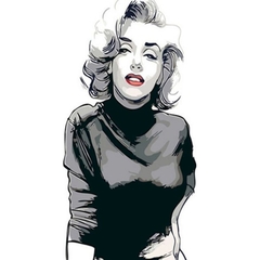 (2714) Pintura em tela Numerada - Marilyn Monroe - Vários modelos