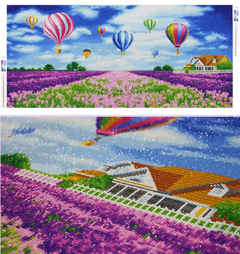 Imagem do (2190) Pintura com Diamantes - Casa no Campo - 35x25 cm