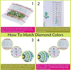 (2160) Pintura com Diamantes - Mandala 55 - 30x30 cm - Pedras Especiais - loja online