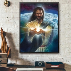(2037) Pintura com Diamante - Jesus - 25x30 cm - comprar online