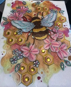 (2314) Pintura com Diamantes - Borboleta Mosaico - 40x30 cm - Pedras Especiais na internet