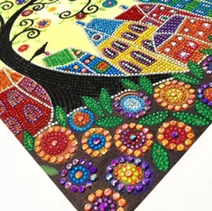 (1961) Pintura com Diamantes - Tapestry Cat - 40x50 cm - Pedras Especiais - comprar online