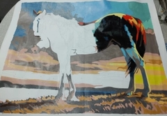 Imagem do (2193) Pintura em Tela Numerada - Tigre Abstrato - 75x60 cm
