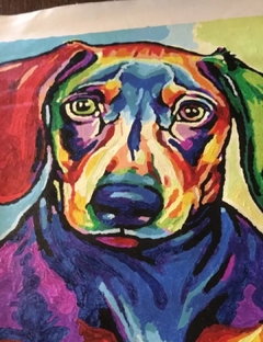 (2136) Pintura em Tela Numerada - Bulldog - loja online