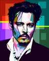 (2317) Pintura em Tela Numerada - Johnny Depp