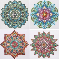 (2004) Pintura com Diamantes - Mandala 41 - 30x30 cm - Pedras Especiais na internet