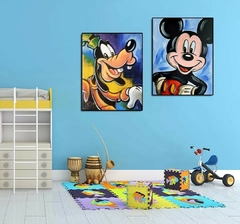 (2963) Pintura com Diamantes - Diy 5D Strass - Mickey e Minnie no Natal 2 - 40x30 cm - loja online