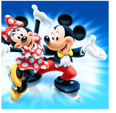 (1329) Pintura com Diamante - Mickey e Minnie 2 - 20x20 cm - Total