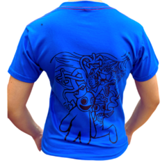 Remera manga corta Rainbow Friends azul en internet