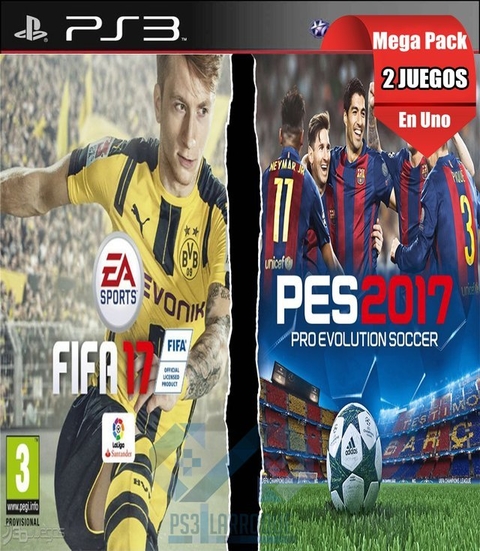 Combo FIFA 17 + PES 2017 PS3 Digital