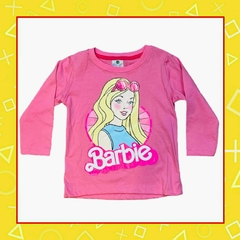 Remera manga larga de barbie rosa