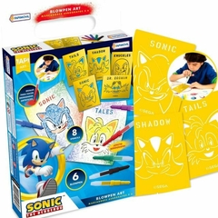 set de stencils con blow pen de sonic - comprar online