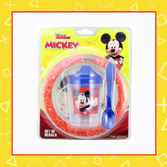 Set de bowl vaso y cuchara de Mickey Mouse