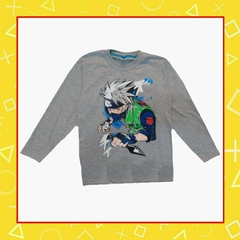 Remera de kakashi Naruto gris