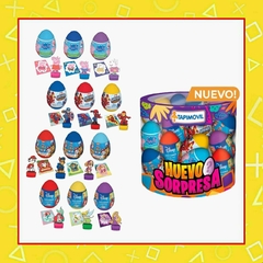 Huevo sorpresa con sello y sticker