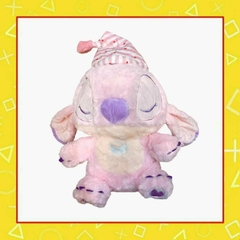 Peluche de Stitch Peludo Rosa con Gorro de Dormir