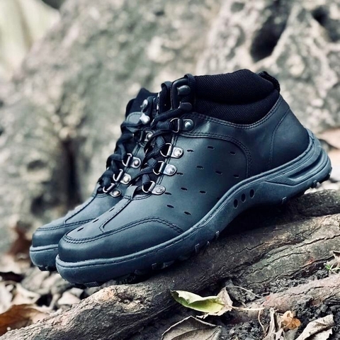 Zapatillas bota hombre- Trekking- Negro