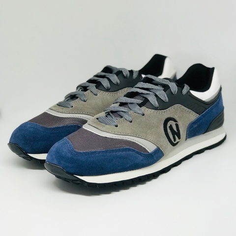 Zapatilla hombre- Running- Azul y gris