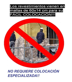 Murete Brick Piedra Mendoza Revestimiento En Mallas De 60x14 - tienda online