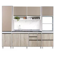 Combo Cocina Completo Sorrento 2,5 M + Mesada Johnson Acero