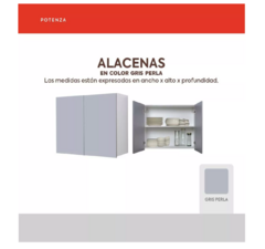 Alacena Moderna 80 Cm Gris Perla Potenza Ricchezze Cocina - comprar online