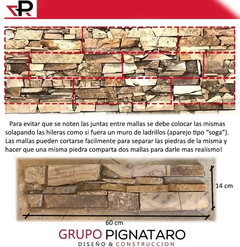Murete Brick Piedra Bariloche Revestimiento En Mallas De 60x14 - Pignataro Diseño & Construccion
