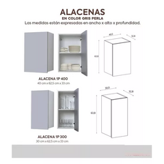 Combo Cocina Bajo Mesada 70 Cm + Alacena Ricchezze Potenza - Pignataro Diseño & Construccion