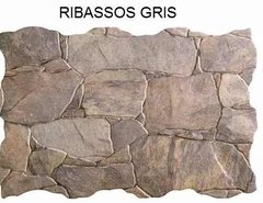 Revestimiento Simil Piedra Ceramica Ribassos Gris , Pared
