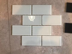 Cerámica Vidrio 7,5x15 En Mallas De 30x30 Blanco Brillante en internet