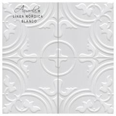 Cerámica Acuarela Blanco Brillante Nordica 15x15 X caja 2da - comprar online