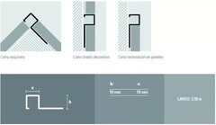 Aluminio Cantonera Guardacanto Quadra 12x10 Mate Atrim 3463 - Pignataro Diseño & Construccion