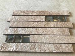 Malla Piedra Cuarzo 20x30 Con Vidrio Onix Revestimiento en internet