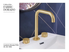 Griferia Dorada Lavatorio Mesada Peirano Fabric Gold oro Dorado - tienda online