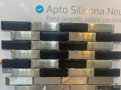 Imagen de Revestimiento Acero Inoxidable Savoca Bisel Black Indra Inox en malla