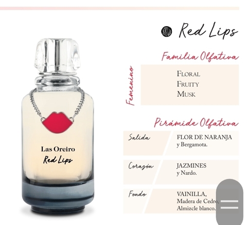 Perfume Las Oreiro Red Lips x 100 ml