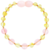 Pulseira de Âmbar Baroque Lemon Quartzo Rosé 14cm