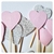 Pack de toppers - Corazones Plata y Rosa - comprar online