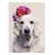 Modelo perro con flores