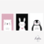 Set de 3 Modelos - Oso, conejo y pingüino Rosa