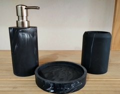 Trío de accesorios de Baño Negro - comprar online