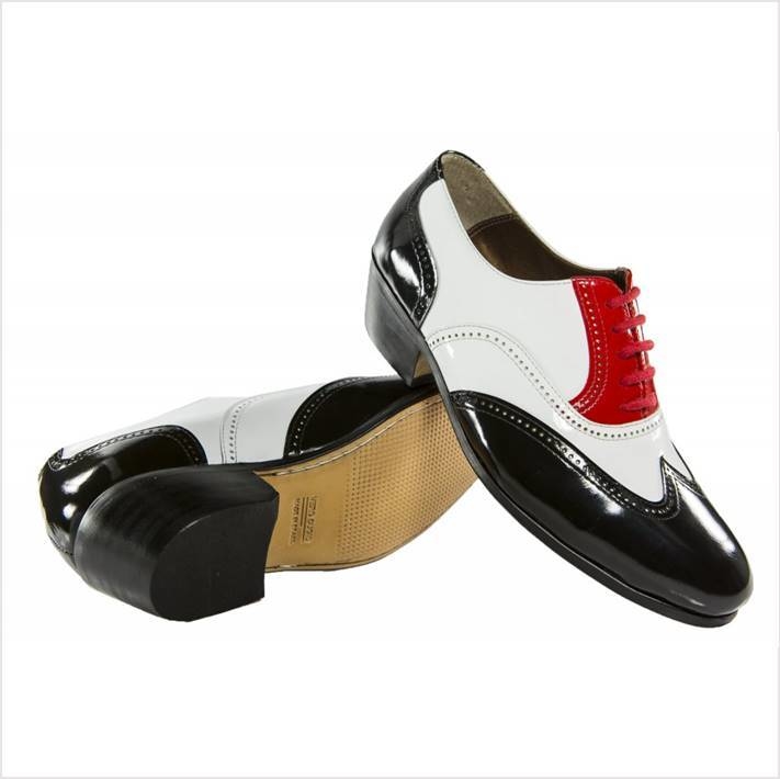 Sapato de dança masculino oxford bicolor em verniz - Porto Free 064