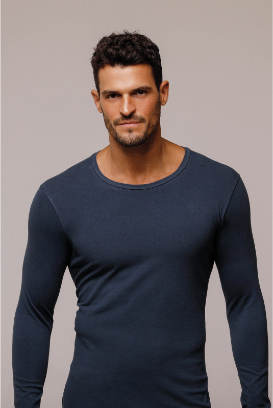 CAMISETA TERMICA ALGODON MANGA LARGA CUELLO REDONDO 77 04000