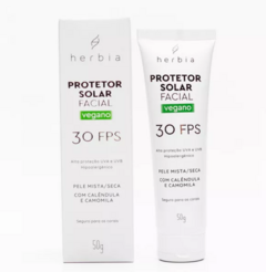 Protetor Solar Natural Vegano Pele Seca FPS 30 Herbia 50g