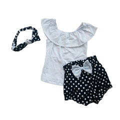 Conjunto Bebê Poá branco e preto na internet